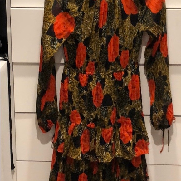 The Kooples long sleeve leopard/rose dress. - Picture 3 of 5